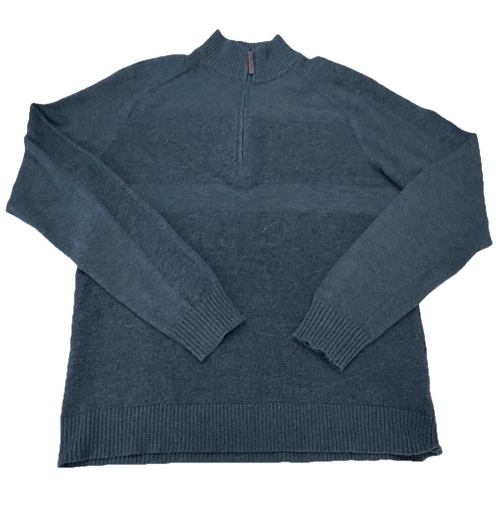 Smartwool Men's Crewneck Half-Zip Sweater in Dark Teal